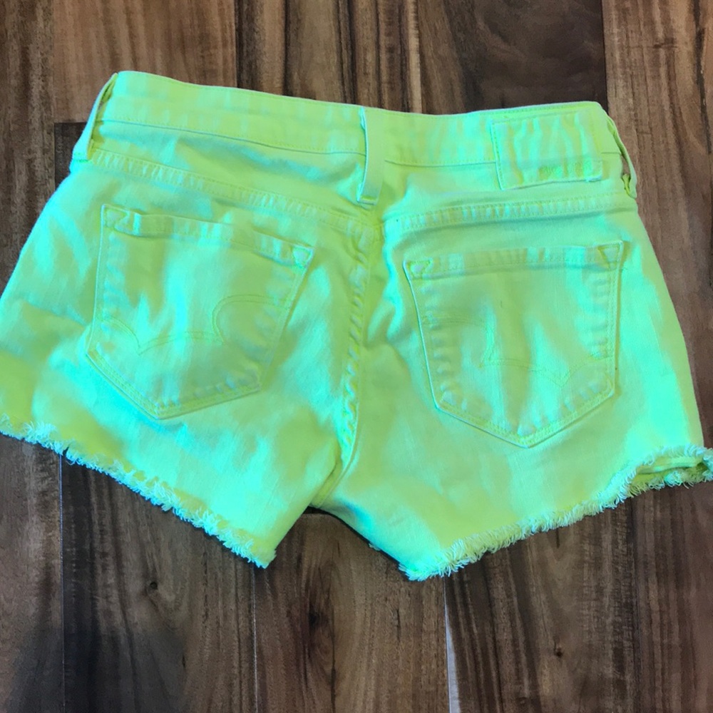 Lime green/yellow Big Star denim shorts - Picture 2 of 5